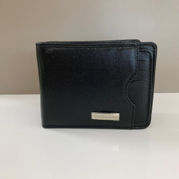 Carteira Couro Fino Masculina com Porta Cartão Removível Tradicional Grande Preta Com Plástico e Porta Moedas 244 Carteira Couro Fino Masculina com Porta Cartão Removível Tradicional Grande Preta Com Plástico e Porta Moedas 244