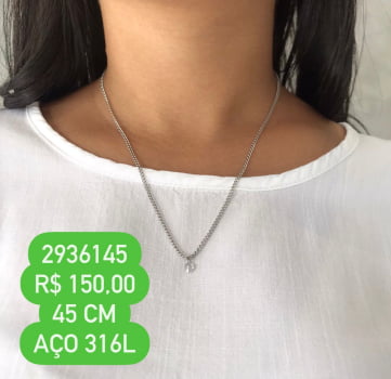 Colar Aço GLAM Groumet Ponto de Luz Estrela IPG - 2936145