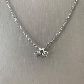 Colar Feminino Aço 316L Bicicleta Prateado 16.5mm 50cm 4114043