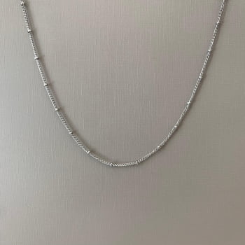 Corrente Feminina Aço 316L Ayla Groumet Bolinhas 1.4mmm 45cm 2837145