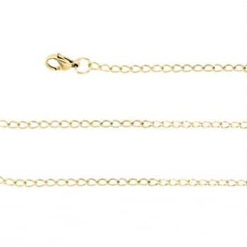 Corrente Feminina Dourada Aço 316L Longata 0.60 2.60mm 40cm 2831340