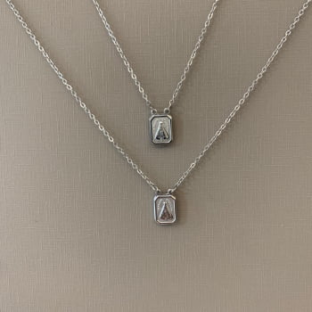 Escapulário em Aço 316L Prateado Mini Nossa Sra Aparecida 9x7mm 60cm 2798460