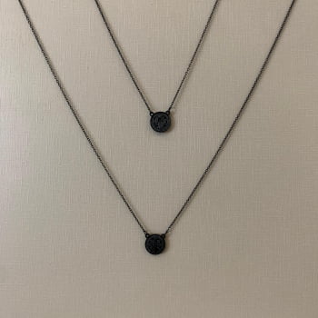Escapulário em Aço 316L Preto São Bento Redondo Mini 9.5mm 60 cm 4230170