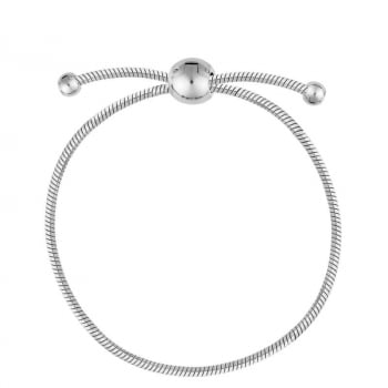 Pulseira Feminina Aço 316L Prateada Unique Ajustável até 22cm 2700818