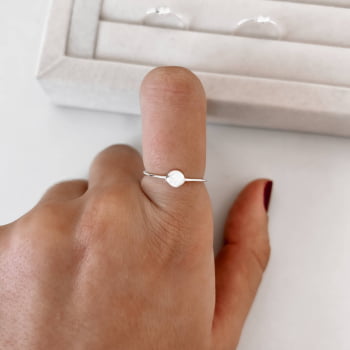 Anel Feminino Detalhe Concha em Prata 925 AN1630