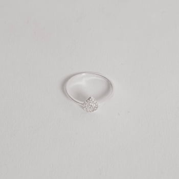 Anel Feminino Gota Cravejada em Prata 925 AN1905