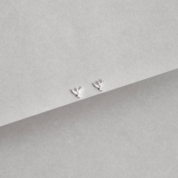 Brinco Prata 925 Espírito Santo detalhe Zircônia 7mm BR3003