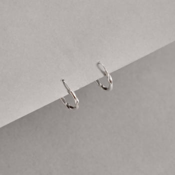 Brinco Prata 925 Feminino Argola Redonda 18mm Fio Torcido Leve BR3692