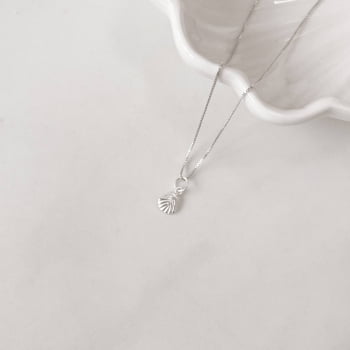 Colar Feminino Pingente Concha 7mm 40cm em Prata 925 CO87