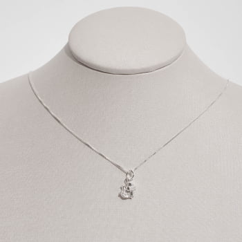 Colar Feminino Pingente Cruz e Espírito Santo Cravejados 8mm 40cm em Prata 925 CO1819