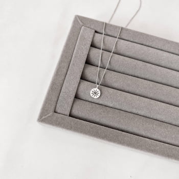 Colar Feminino Pingente Medalha Coração Vazado 9mm 45cm em Prata 925 CO3405