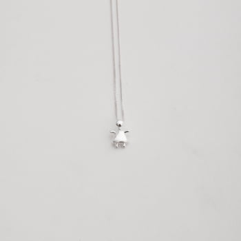 Colar Feminino Pingente Menina 13mm 45cm em Prata 925 CO3075