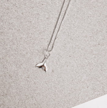 Colar Feminino Pingente Sereia 8mm 40cm em Prata 925 CO77