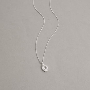 Colar Feminino Pingente Zircônia Oval Cristal Detalhe Torcido 10mm 45cm em Prata 925 CO3504