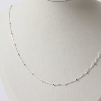 Corrente Veneziana com bolas 2mm 50cm Prata 925 CR54