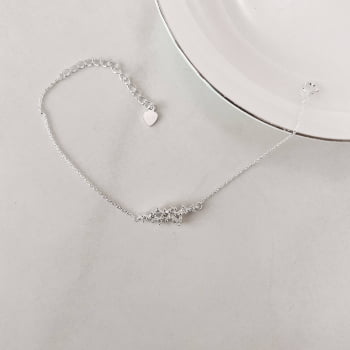 Pulseira Feminina Entremeio Zircônias 18mm em Prata 925 PU1350