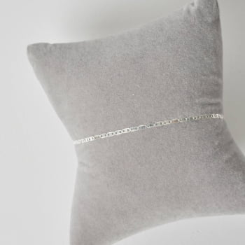 Pulseira Masculina Corrente Piastrine 1.6 18,5cm Prata 925 PU793