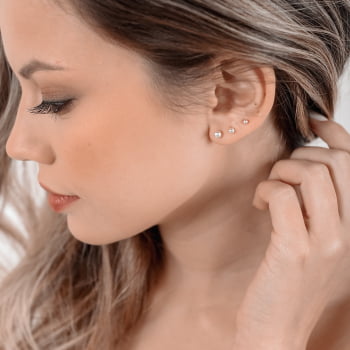 Trio Feminino Bolas 2 3 e 4mm em Prata 925 TR1