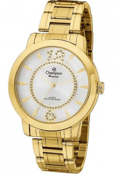 Kit Relógio Champion Feminino Dourado Passion  Presente CH24259D
