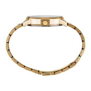 Kit Relógio Mondaine Feminino Dourado com Cristais Á Prova d'água 32600LPMKDE1