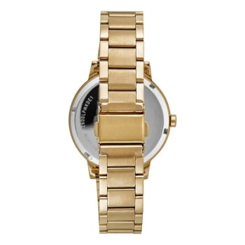Kit Relógio Mondaine Feminino Dourado com Cristais Á Prova d'água 32600LPMKDE1