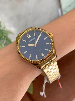 Relógio Mondaine Dorado azul Minimalista á Prova D'água 32500LPMKDE1