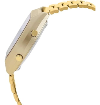 Relógio Casio Feminino Dourado Digital Vintage Retro com Glitter no Visor Á Prova d'água B640WGG-9DF