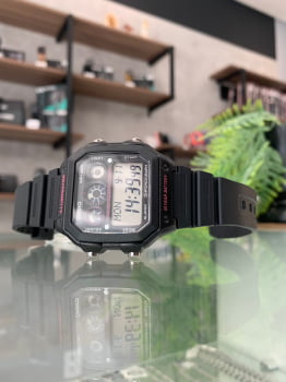 Relógio Casio Masculino Esportivo Preto rosa Digital a prova d´água AE-1300WWH-1A2VDF