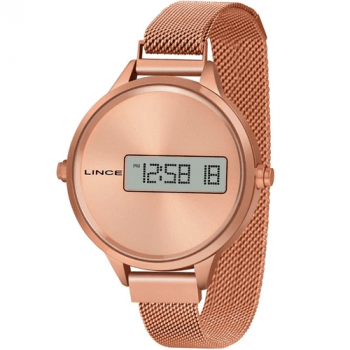 Relógio Feminino Lince Digital Rose com Pulseira milanese  SDR4635L XXX