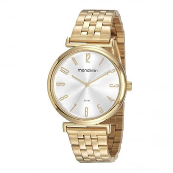 Relógio Mondaine dourado feminino - 32156LPMVDE1