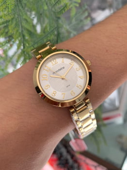 Relógio Mondaine Feminino Dourado 32115LPMVDE1