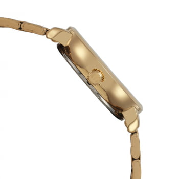 Relógio Mondaine Feminino Dourado Todo Numerado Visor Champanhe Texturizado Á Prova d'água 53657LPMVDE1