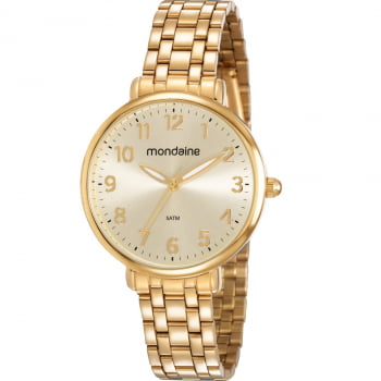 Relógio Mondaine Feminino Dourado 53779LPMVDE1