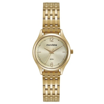 Relógio Mondaine Feminino Dourado Clássico Pequeno Á Prova d'água 32529LPMVDE1