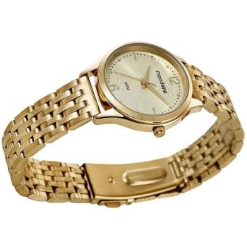 Relógio Mondaine Feminino Dourado Clássico Pequeno Á Prova d'água 32529LPMVDE1