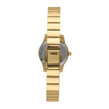Relógio Mondaine Feminino Dourado Minimalista com Visor Branco Todo Numerado Á Prova D'água 32693LPMVDE1