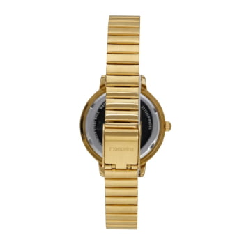Relógio Mondaine Feminino Dourado Minimalista Visor Champagne Á Prova d'água 32784LPMVDE1