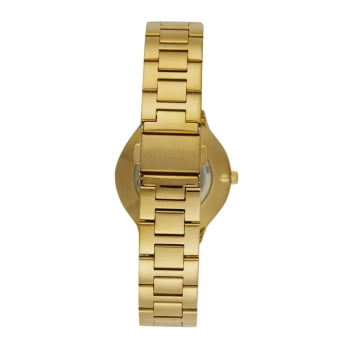 Relógio Mondaine Feminino Dourado Minimalista Visor Gradiente Á Prova d´água 99751LPMVDE1