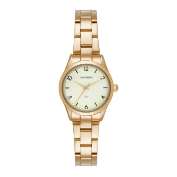 Relógio Mondaine Feminino Dourado Visor Champagne Á Prova d'água 99825LPMVDE1