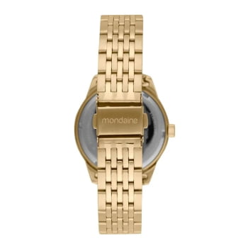 Relógio Mondaine Feminino Dourado Visor Champagne Todo Numerado Á Prova d´água 99822LPMVDE1