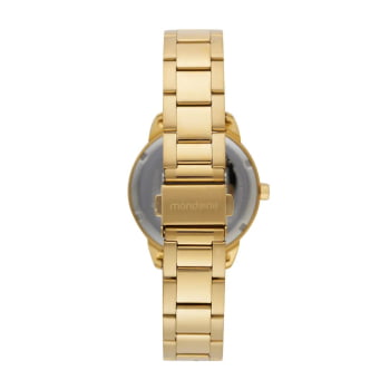 Relógio Mondaine Feminino Dourado Visor Champanhe Minimalista Á Prova D'água 99869LPMVDE1
