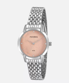 Relógio Mondaine Feminino Prata e Rosé 32209L0MVNE2