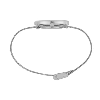 Relógio Mondaine Feminino Prateado Visor Prata Todo Numerado Pulseira Milanese Á Prova d´água 36004L0MVNE2