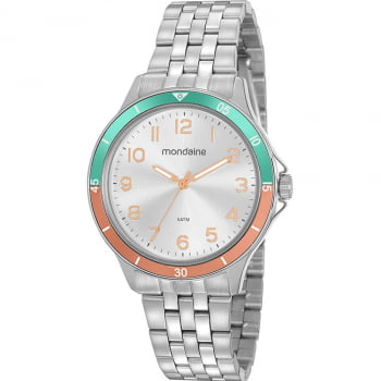 Relógio Mondaine prata feminino - 32178L0MVNE3