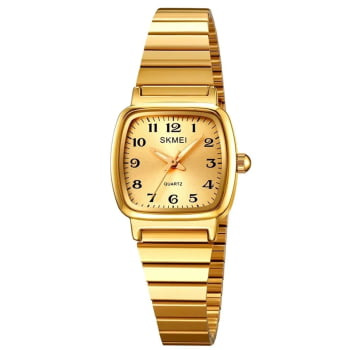 Relógio Skmei Feminino Dourado Todo Numerado 2292