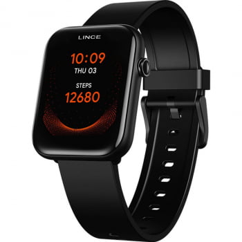 Relógio Smartwatch Lince Fit Preto Esportivo LSWUQPM001