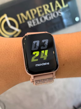 Relógio Smartwatch Mondaine Connect Feminino Rosé Esportivo 16001M0MVNG4