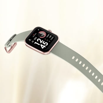 Relógio Smartwatch Technos Connect Max Digital Rosé Quadrado Troca de Pulseira Inteligente Aço Inoxidável á Prova D'água TMAXAJ/7T