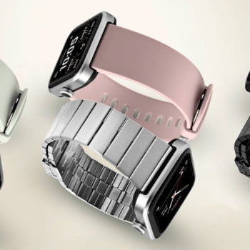 Relógio Smartwatch Technos Connect Max Feminino Prateado Quadrado Troca de Pulseira Inteligente Á Prova D'água TMAXAK/7K