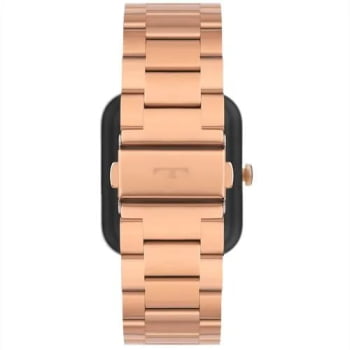 Relógio Smartwatch Technos Connect Max Feminino Rosé Quadrado Troca de Pulseira Inteligente Aço Inoxidável á Prova D'água TMAXAP/8J
